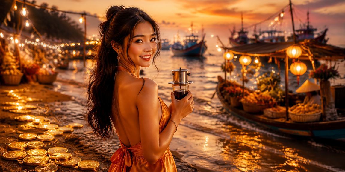 Người chơi thư giãn với café tại Mũi Né trong khi trải nghiệm ứng dụng casino có trách nhiệm